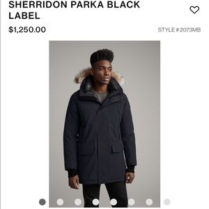 ✨✨SOLD!!✨✨Canada Goose SHERRIDON PARKA BLACK LABEL